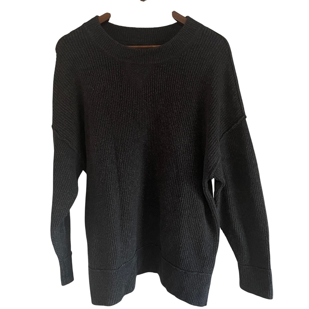 Aerie Womens Minimalist Ribbed Knit Oversized Sweater SP Cozy Basic Capsule